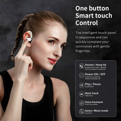 Hileo Hi77 TWS Waterproof Noise Reduction Sports Bluetooth Earphone(Black)