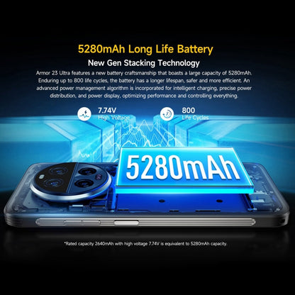 [HK Warehouse] Ulefone Armor 23 Ultra Rugged Phone, 12GB+512GB, 6.78 inch Android 13 MediaTek Dimensity 8020 Octa Core up to 2.6GHz, Network: 5G, NFC, OTG, Satellite Messaging(Elite Black)