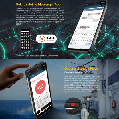 [HK Warehouse] Ulefone Armor 23 Ultra Rugged Phone, 12GB+512GB, 6.78 inch Android 13 MediaTek Dimensity 8020 Octa Core up to 2.6GHz, Network: 5G, NFC, OTG, Satellite Messaging(Elite Black)