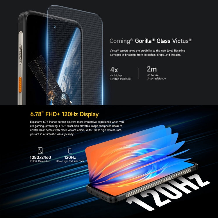 [HK Warehouse] Ulefone Armor 23 Ultra Rugged Phone, 12GB+512GB, 6.78 inch Android 13 MediaTek Dimensity 8020 Octa Core up to 2.6GHz, Network: 5G, NFC, OTG, Satellite Messaging(Elite Black)