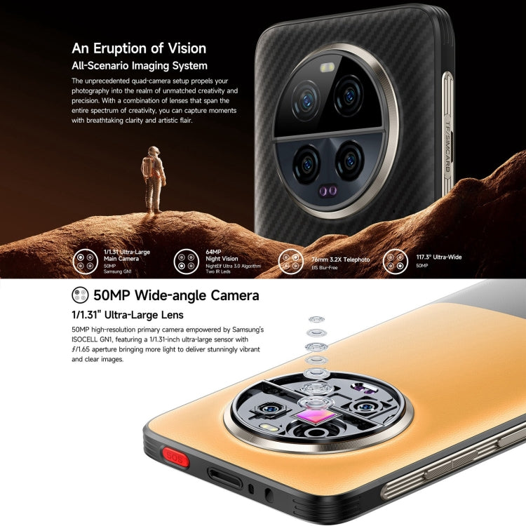 [HK Warehouse] Ulefone Armor 23 Ultra Rugged Phone, 12GB+512GB, 6.78 inch Android 13 MediaTek Dimensity 8020 Octa Core up to 2.6GHz, Network: 5G, NFC, OTG, Satellite Messaging(Elite Black)