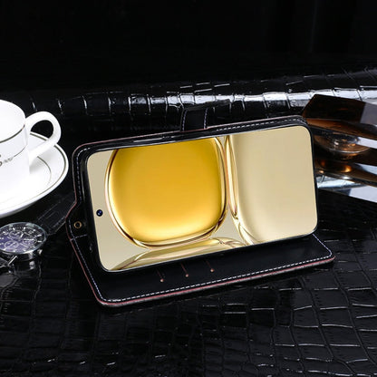 For Motorola Edge 40 Pro 5G idewei Crocodile Texture Leather Phone Case(Grey)