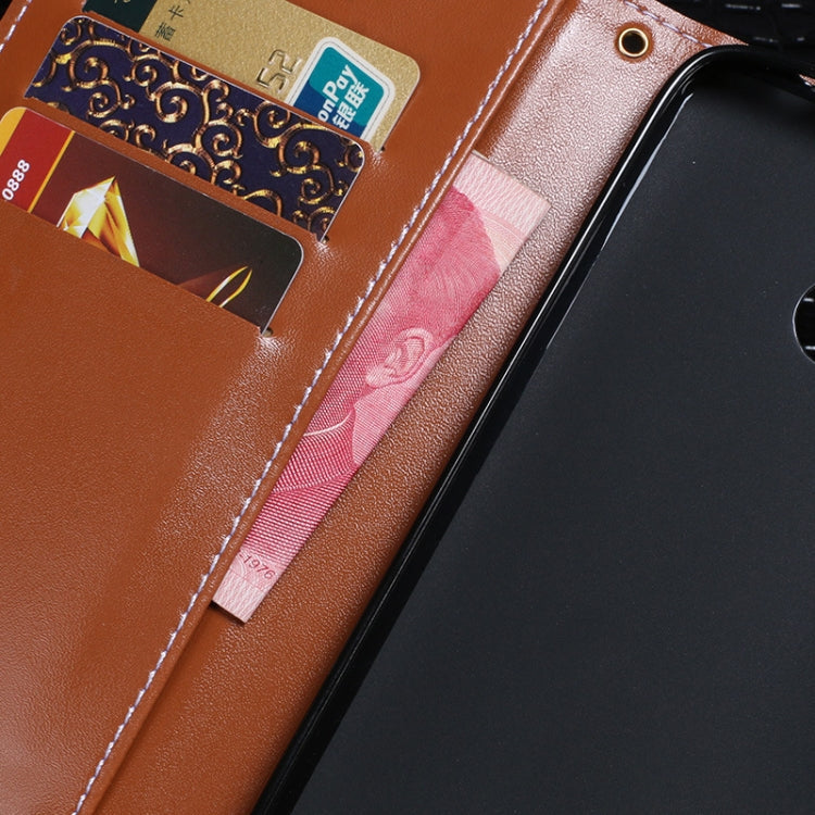 Pour Motorola Moto G54 5G Étui de téléphone en cuir texturé crocodile Idewei (Noir)