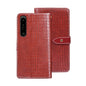 For Sony Xperia 1 V idewei Crocodile Texture Leather Phone Case(Red)