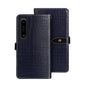 For Sony Xperia 1 V idewei Crocodile Texture Leather Phone Case(Dark Blue)