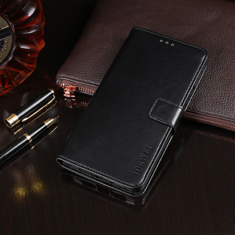 For Motorola Edge 40 Neo idewei Crazy Horse Texture Leather Phone Case(Black)