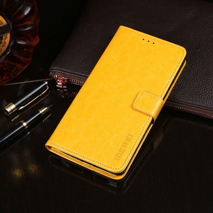 For Google Pixel 8 Pro idewei Crazy Horse Texture Leather Phone Case(Yellow)