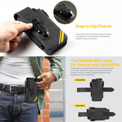 For Ulefone Armor 26 Ultra Ulefone Armor Holster Multi-Purpose Phone Pouch Waist Bag(Black)