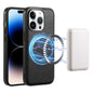Pour iPhone 14 Pro Max Coque de Téléphone en Cuir Texture Peau de Vache Denior Compatible MagSafe (Noir)