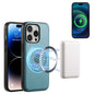 For iPhone 16 Pro Denior Cowhide Texture Leather MagSafe Phone Case(Blue)