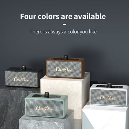Oneder D3 Retro Leather Casing 30W Dual Units Wireless Bluetooth Speaker(Black)