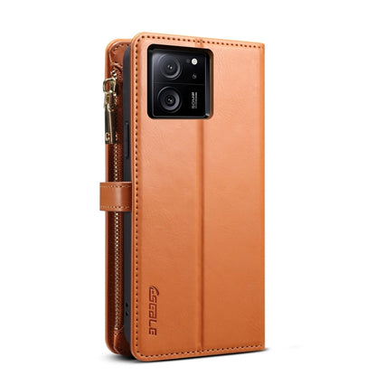 For Xiaomi 13T / 13T Pro / Redmi K60 Ultra ESEBLE Star Series Lanyard Zipper Wallet RFID Leather Phone Case(Brown)