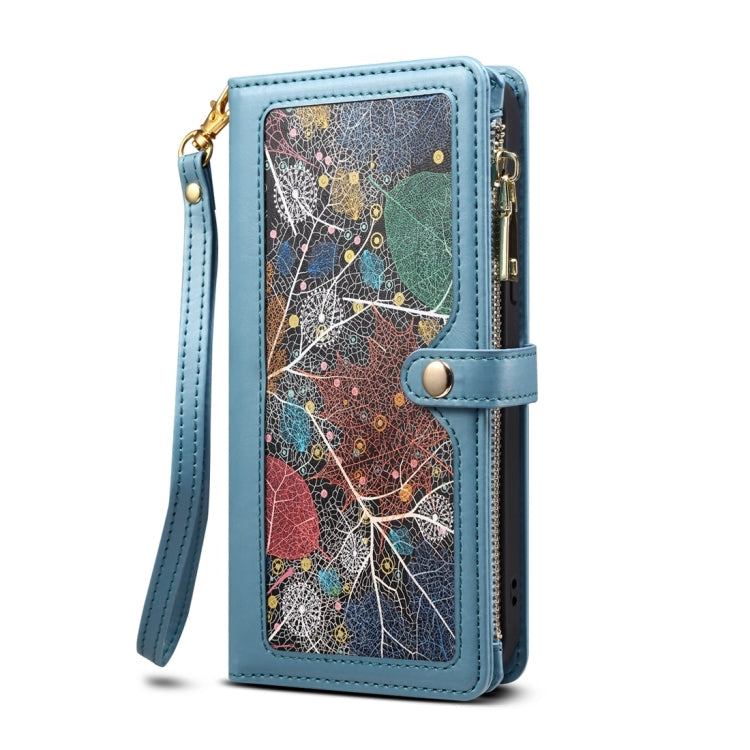 For Xiaomi 13T / 13T Pro / Redmi K60 Ultra ESEBLE Star Series Lanyard Zipper Wallet RFID Leather Phone Case(Blue)