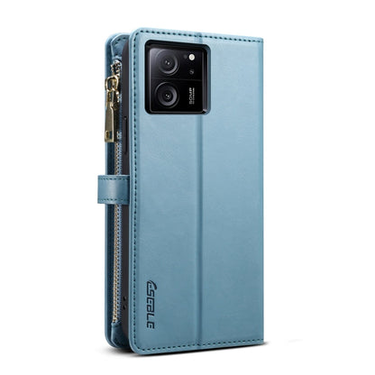 For Xiaomi 13T / 13T Pro / Redmi K60 Ultra ESEBLE Star Series Lanyard Zipper Wallet RFID Leather Phone Case(Blue)