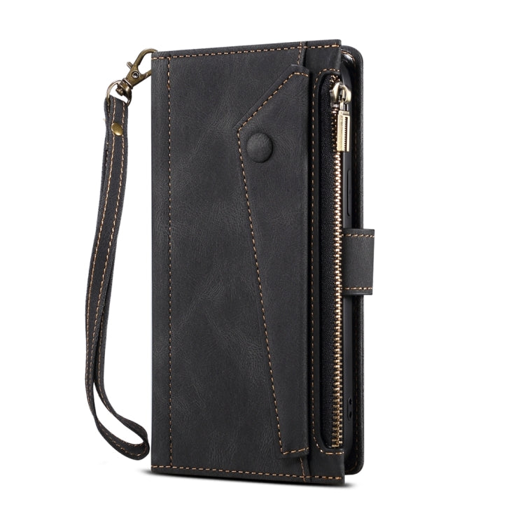 For Xiaomi 13T / 13T Pro / Redmi K60 Ultra ESEBLE Retro Frosted RFID Leather Phone Case(Black)