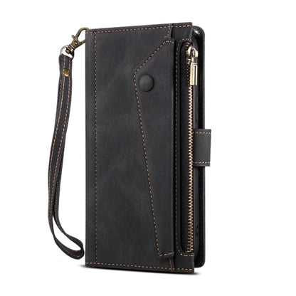 For Xiaomi 13T / 13T Pro / Redmi K60 Ultra ESEBLE Retro Frosted RFID Leather Phone Case(Black)
