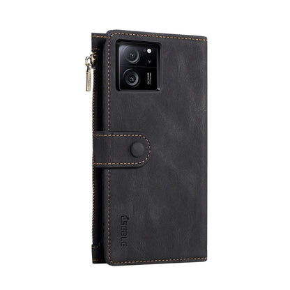 For Xiaomi 13T / 13T Pro / Redmi K60 Ultra ESEBLE Retro Frosted RFID Leather Phone Case(Black)