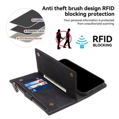 For Xiaomi 13T / 13T Pro / Redmi K60 Ultra ESEBLE Retro Frosted RFID Leather Phone Case(Black)