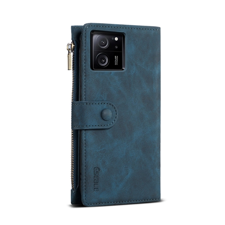 For Xiaomi 13T / 13T Pro / Redmi K60 Ultra ESEBLE Retro Frosted RFID Leather Phone Case(Dark Green)