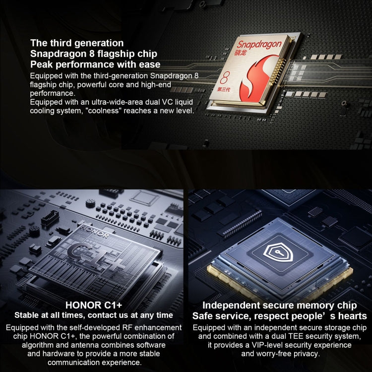 Honor Magic6, 16 Go+512 Go, 6,78 pouces Magic OS 8.0 Snapdragon 8 Gen 3 Octa Core jusqu'à 3,3 GHz, Réseau : 5G, OTG, NFC, Compatible Google Play (Noir)