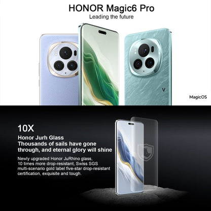 Honor Magic6 Pro, 16GB+512GB ,  6.8 inch Magic OS 8.0 Snapdragon 8 Gen 3 Octa Core up to 3.3GHz, Network: 5G, OTG, NFC, Support Google Play(White)