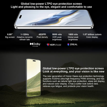 Honor Magic6 Pro, 16 Go+1 To, Magic OS 8.0 Snapdragon 8 Gen 3 Octa Core jusqu'à 3,3 GHz de 6,8 pouces, Réseau : 5G, OTG, NFC, Compatible Google Play (Bleu)