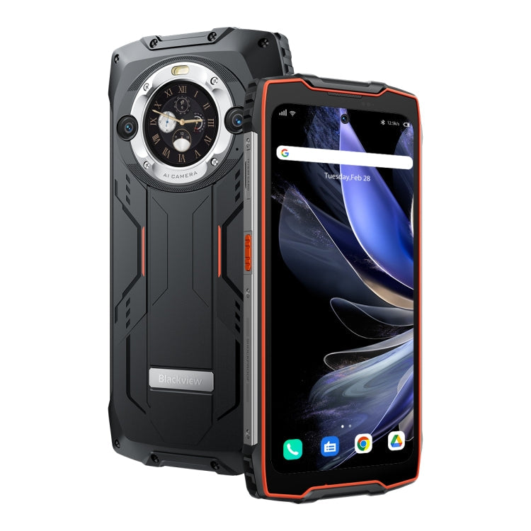 [HK Warehouse] Blackview BV9300 Pro, 12GB+256GB, IP68/IP69K/MIL-STD-810H, 6.7 inch + 1.32 inch Android 13 MediaTek Helio G99 Octa Core, Network: 4G, NFC, OTG(Orange)