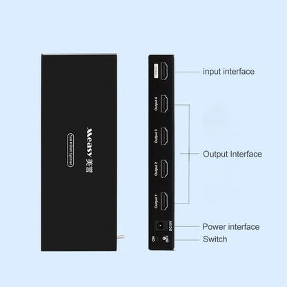 Measy SPH104 1 to 4 4K HDMI 1080P Simultaneous Display Splitter(EU Plug)
