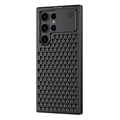 For Samsung Galaxy S22 Ultra 5G R-JUST RJ58 Aromatherapy Metal Cooling Phone Case(Black)
