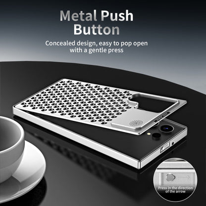 For Samsung Galaxy S22 Ultra 5G R-JUST RJ58 Aromatherapy Metal Cooling Phone Case(Black)