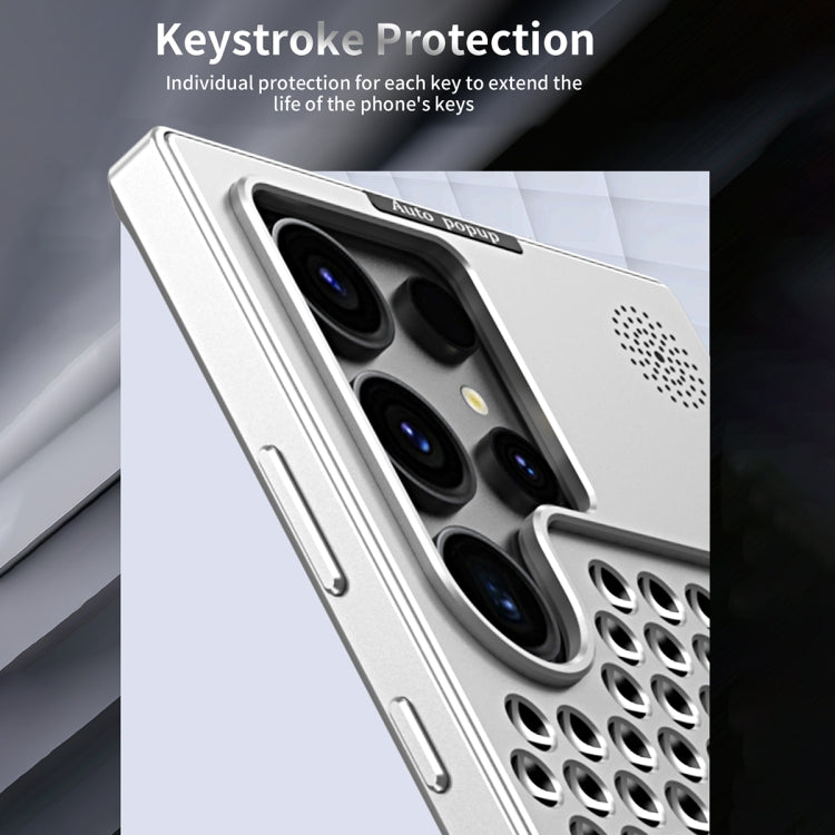 Pour la coque de téléphone en métal refroidissante R-JUST RJ58 pour Samsung Galaxy S24 Ultra 5G avec aromathérapie (argent)
