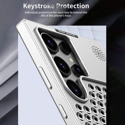 For Samsung Galaxy S22 Ultra 5G R-JUST RJ58 Aromatherapy Metal Cooling Phone Case(Black)