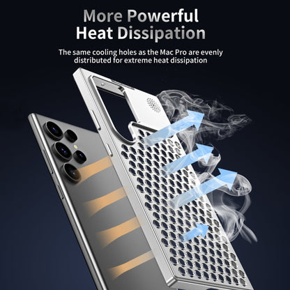 Pour la coque de téléphone en métal refroidissante R-JUST RJ58 pour Samsung Galaxy S24 Ultra 5G avec aromathérapie (argent)