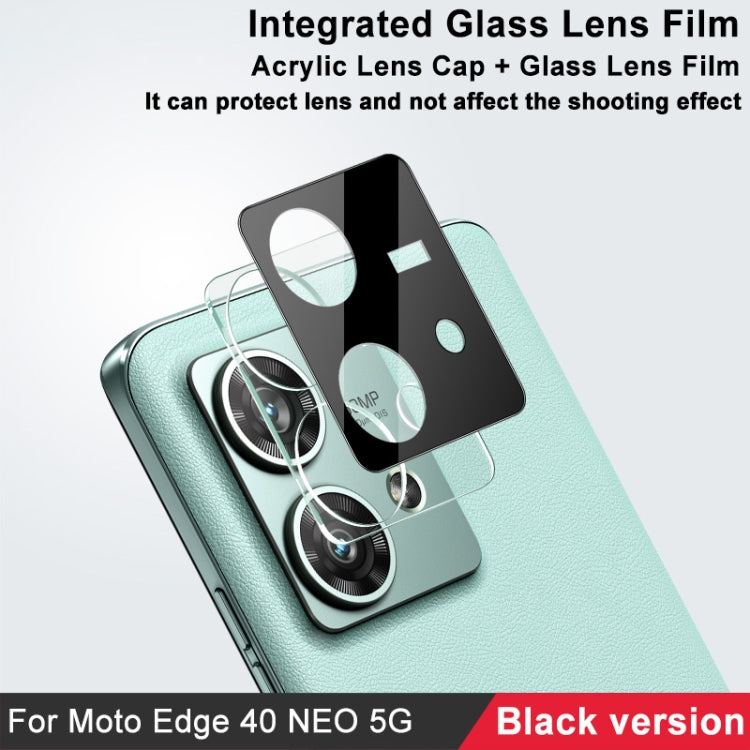 Pour Motorola Edge 40 Neo 5G Film de lentille en verre intégré imak haute définition version noire