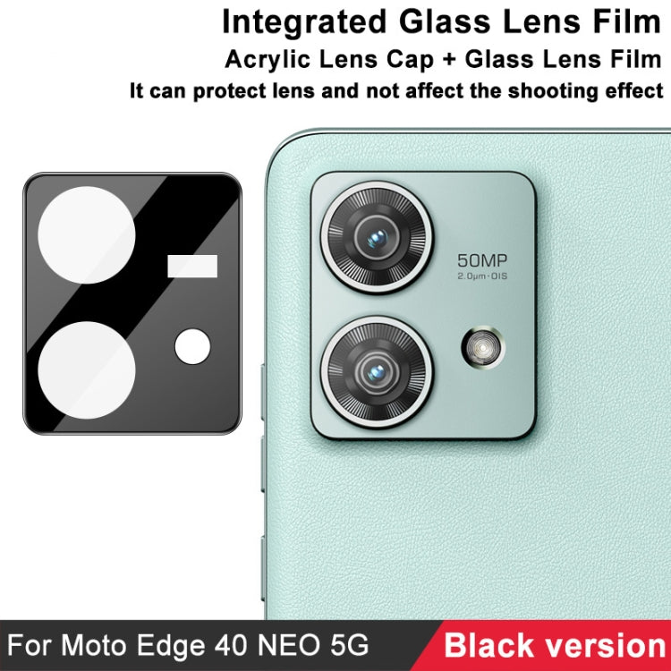 Pour Motorola Edge 40 Neo 5G Film de lentille en verre intégré imak haute définition version noire