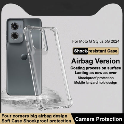 For Motorola Moto G Stylus 5G 2024 imak Shockproof Airbag TPU Phone Case(Transparent)