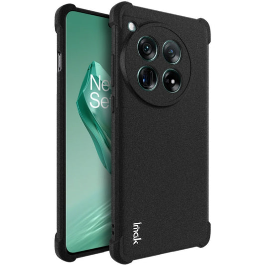 For OnePlus 12 5G imak Shockproof Airbag TPU Phone Case(Matte Black)