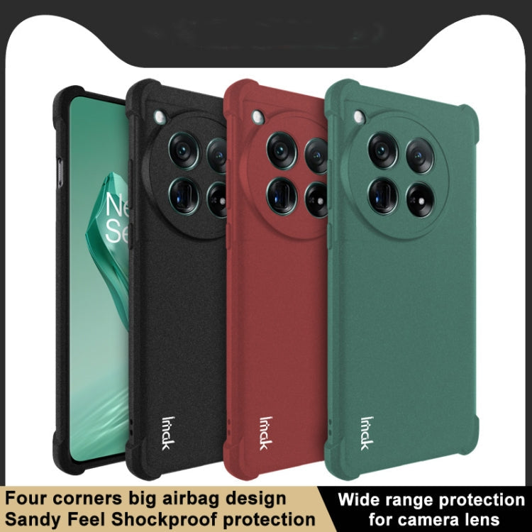 For OnePlus 12 5G imak Shockproof Airbag TPU Phone Case(Matte Green)