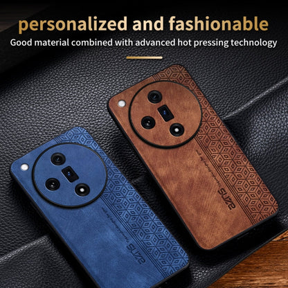 For OPPO Find X7 AZNS 3D Embossed Skin Feel Phone Case(Brown)