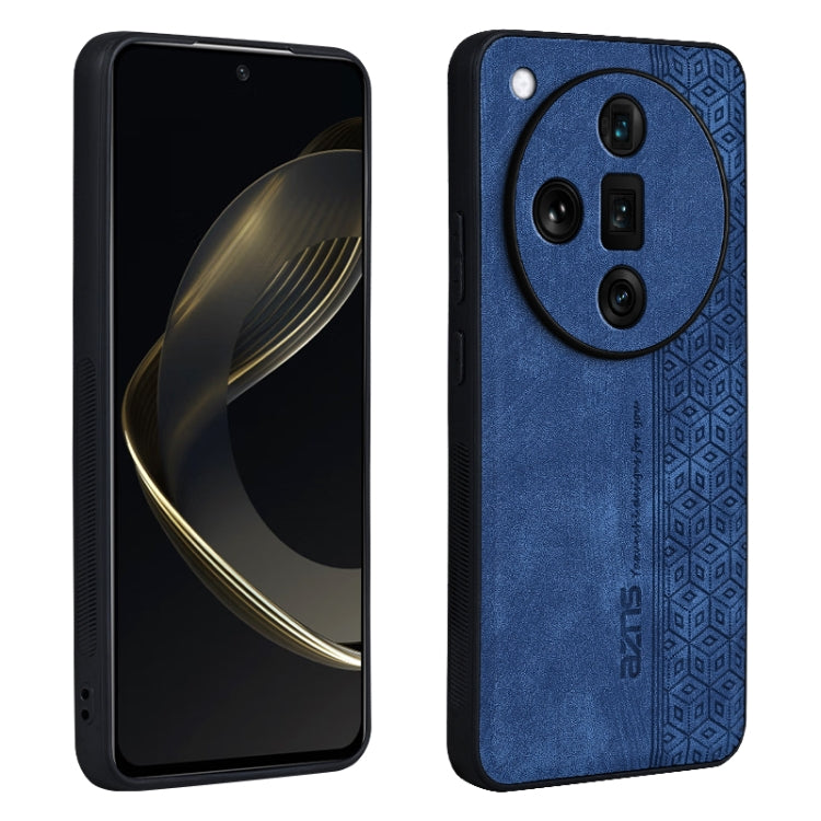 For OPPO Find X7 Ultra AZNS 3D Embossed Skin Feel Phone Case(Sapphire Blue)