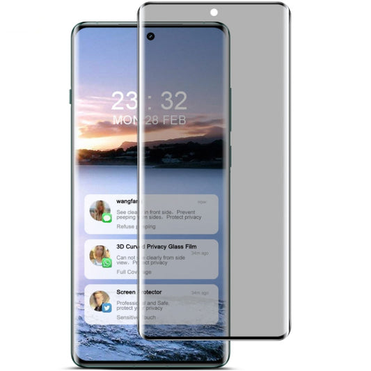 Pour OPPO Find X6 Pro 5G Film en verre trempé anti-reflet confidentialité incurvé 3D IMAK