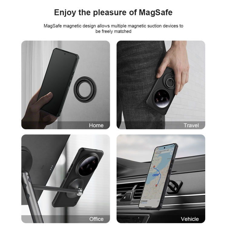 For Xiaomi 14 Ultra NILLKIN Super Frosted Shield Pro MagSafe Magnetic Phone Case(Black)