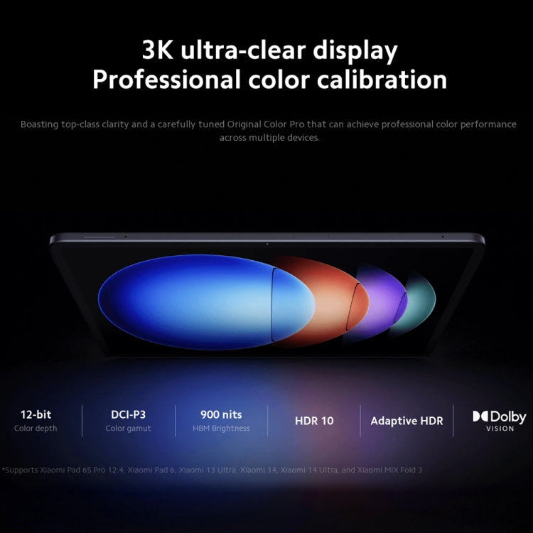 Xiaomi Pad 6S Pro 12.4 inch, 12GB+512GB, HyperOS Qualcomm Snapdragon 8 Gen2 Octa Core, 10000mAh Battery(Black)