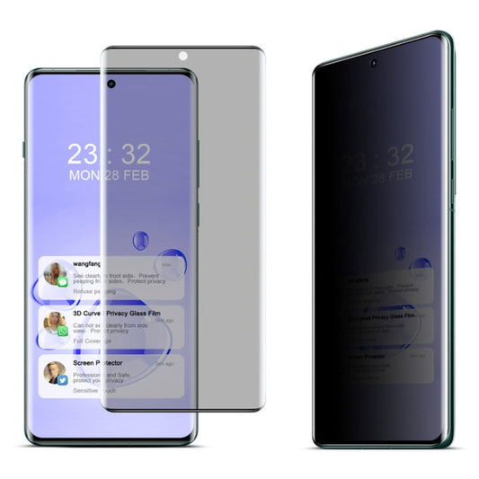 Pour OPPO Find X6 Pro 5G imak Film de protection d'écran en verre trempé anti-espion 3D incurvé sans bord
