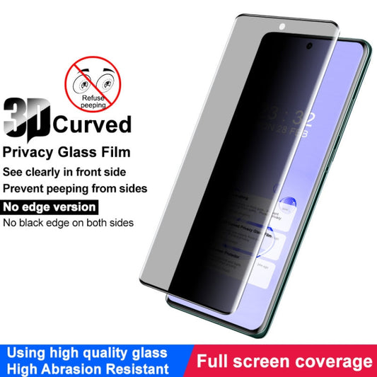 Pour OPPO Find X6 Pro 5G imak Film de protection d'écran en verre trempé anti-espion 3D incurvé sans bord