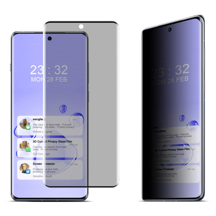 For OPPO Find X7 5G imak No Edge Version 3D Curved Privacy Full Screen Tempered Glass Film