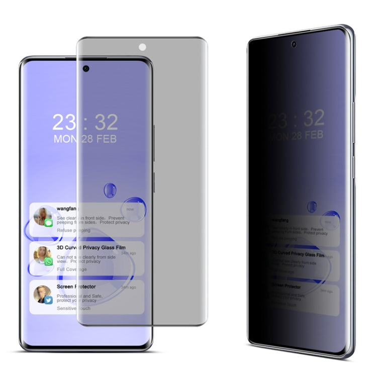 For OPPO A3 Pro 5G imak No Edge Version 3D Curved Privacy Full Screen Tempered Glass Film