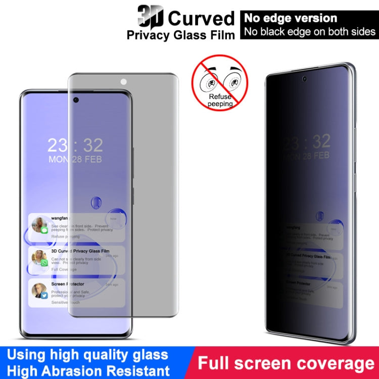 For OPPO A3 Pro 5G imak No Edge Version 3D Curved Privacy Full Screen Tempered Glass Film