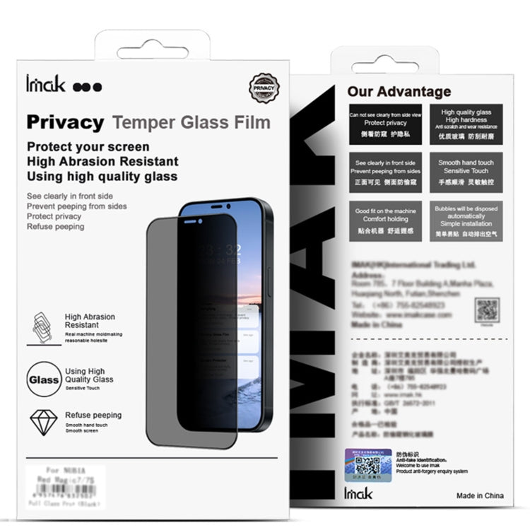 For OPPO A3 Pro 5G imak No Edge Version 3D Curved Privacy Full Screen Tempered Glass Film