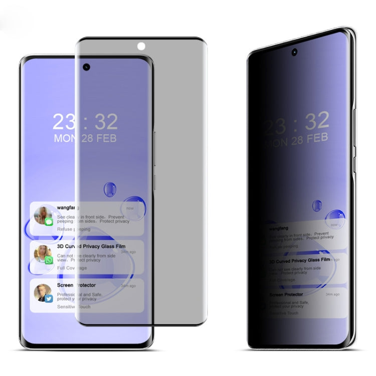 For Honor X50 GT 5G imak No Edge Version 3D Curved Privacy Full Screen Tempered Glass Film